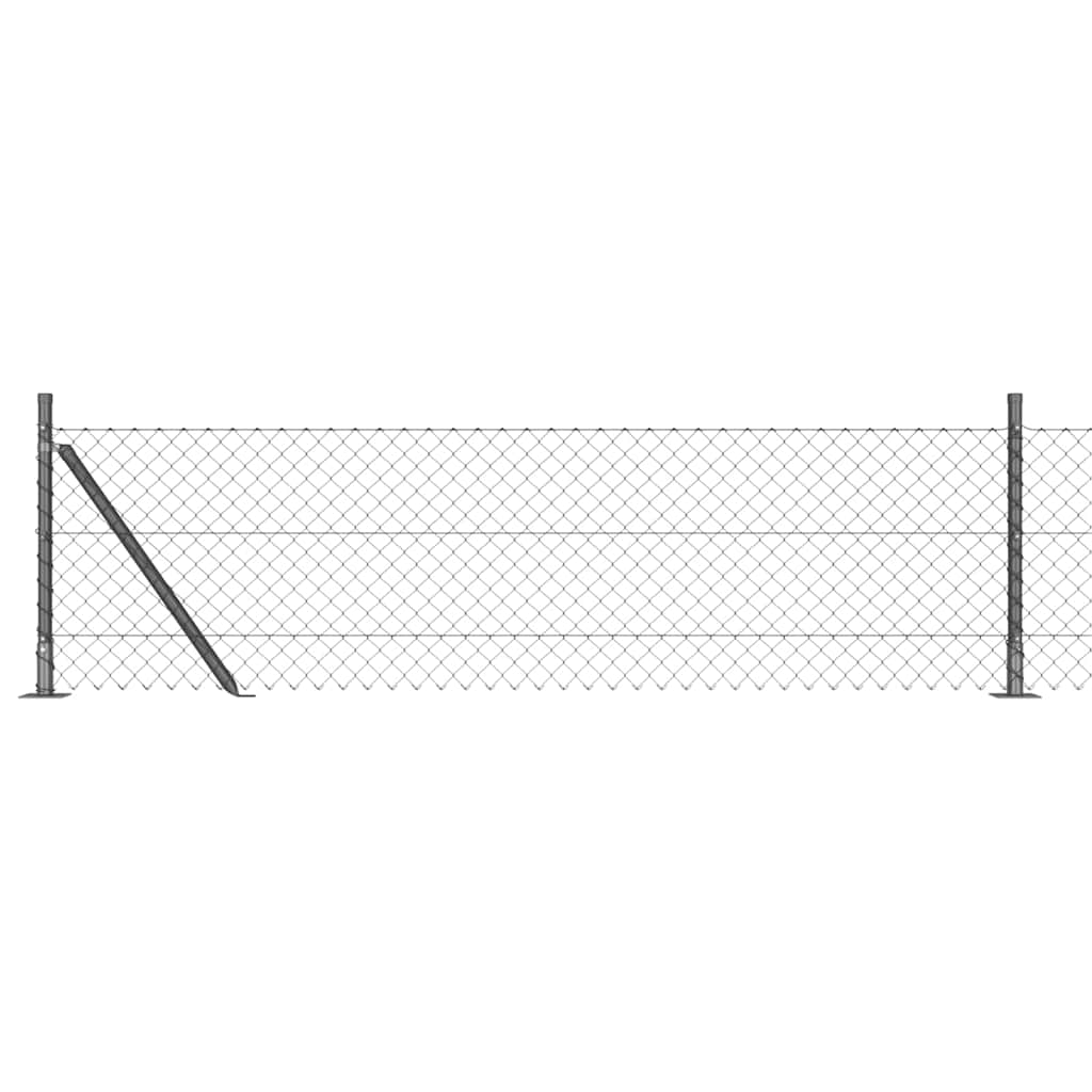 Recinzione Metallica Saldata con Base in Cemento 25 x 0,4 m