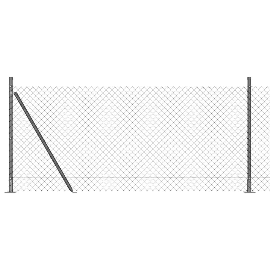 Recinzione Metallica Saldato con Base in Cemento 25 x 1 m