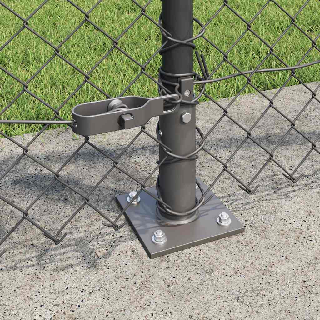 Recinzione Metallica Saldata in Acciaio PVC 25 x 0,8 m con Base in Cemento