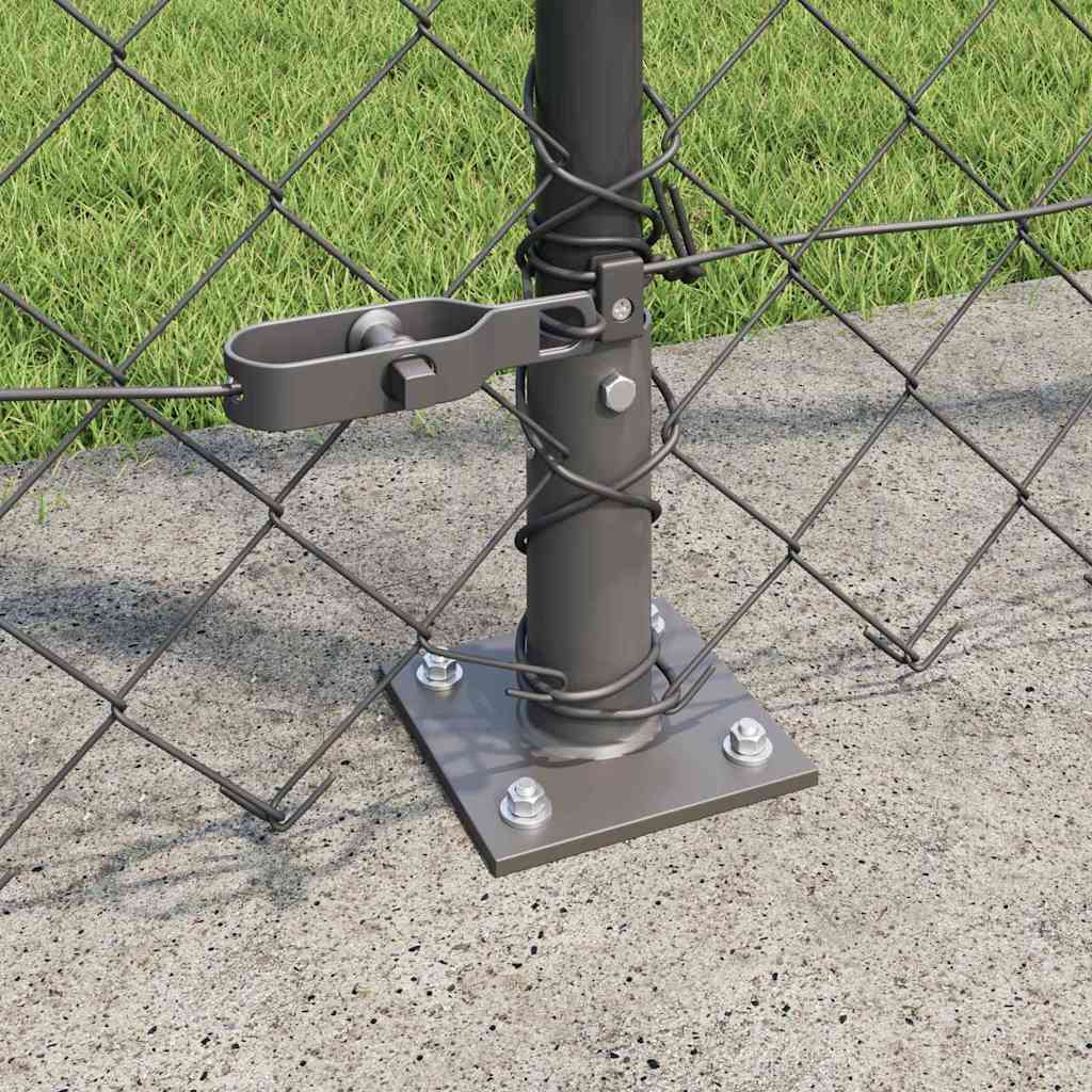 Recinzione Metallica Saldata con Base in Cemento 25 x 1,4 m