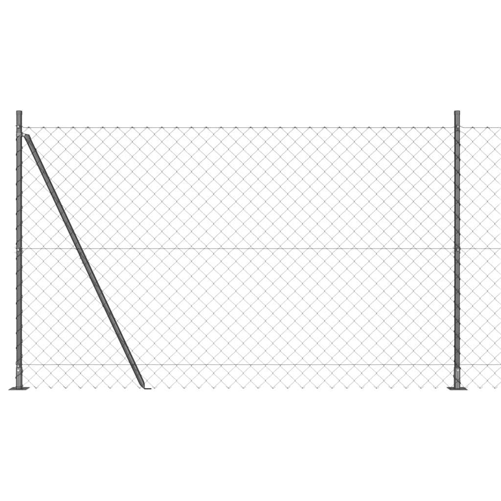 Recinzione Metallica Saldata con Base in Cemento 25 x 1,4 m