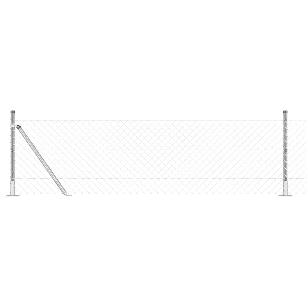 Recinzione Metallica Saldata con Base in Cemento 10 x 0,4 m