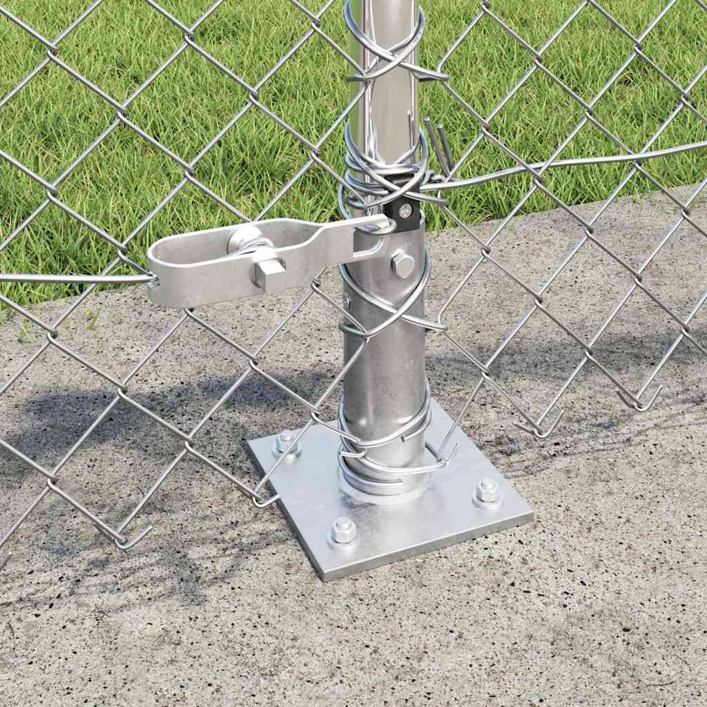 Recinzione Metallica Saldato in Acciaio Zincato con Base in Cemento 10x0,6 m