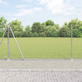 Recinzione Metallica Saldata Zincata con Pali e Base in Cemento 10 x 1,2 m