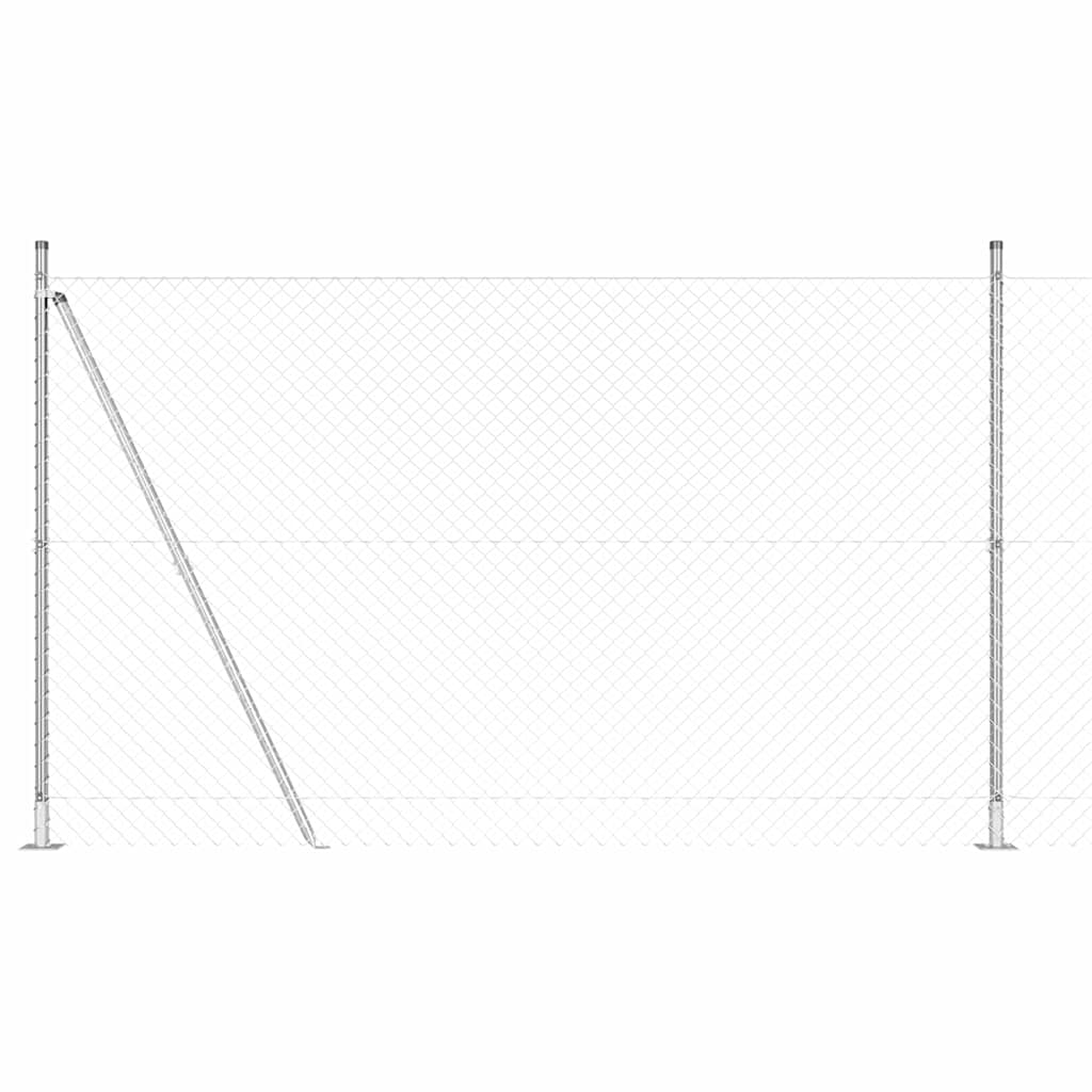 Recinzione Metallica Elettrosaldata con Base in Cemento 10 x 1,4 m