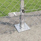 Recinzione Metallica Saldato con Base in Cemento 10x1,6 m
