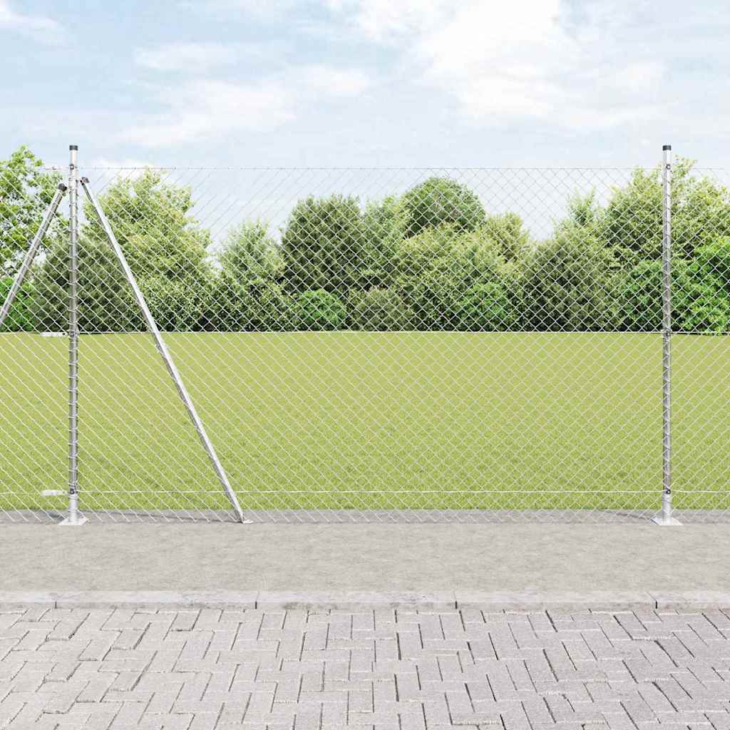 Recinzione Metallica Saldato con Base in Cemento 10x1,6 m