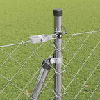 Recinzione Metallica Elettrosaldata 10x1,4 m con Pali e Base in Cemento