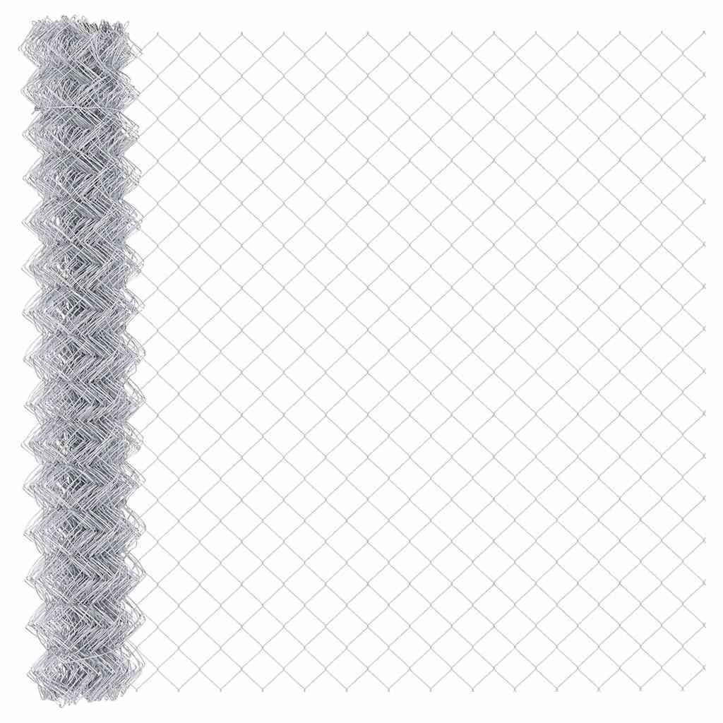 Recinzione Metallica Elettrosaldata 10x1,4 m con Pali e Base in Cemento