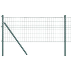 Recinzione metallica saldata verde in acciaio con PVC - 10 x 0,6 m