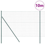 Recinzione metallica saldata per fissaggio a terra 10x1,6 m - Acciaio PVC verde
