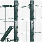 Recinzione metallica saldata in acciaio PVC verde 10x0,4 m con pali