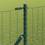Recinzione metallica saldata in acciaio PVC 10 x 1,5 m con pali per fissaggio a terra