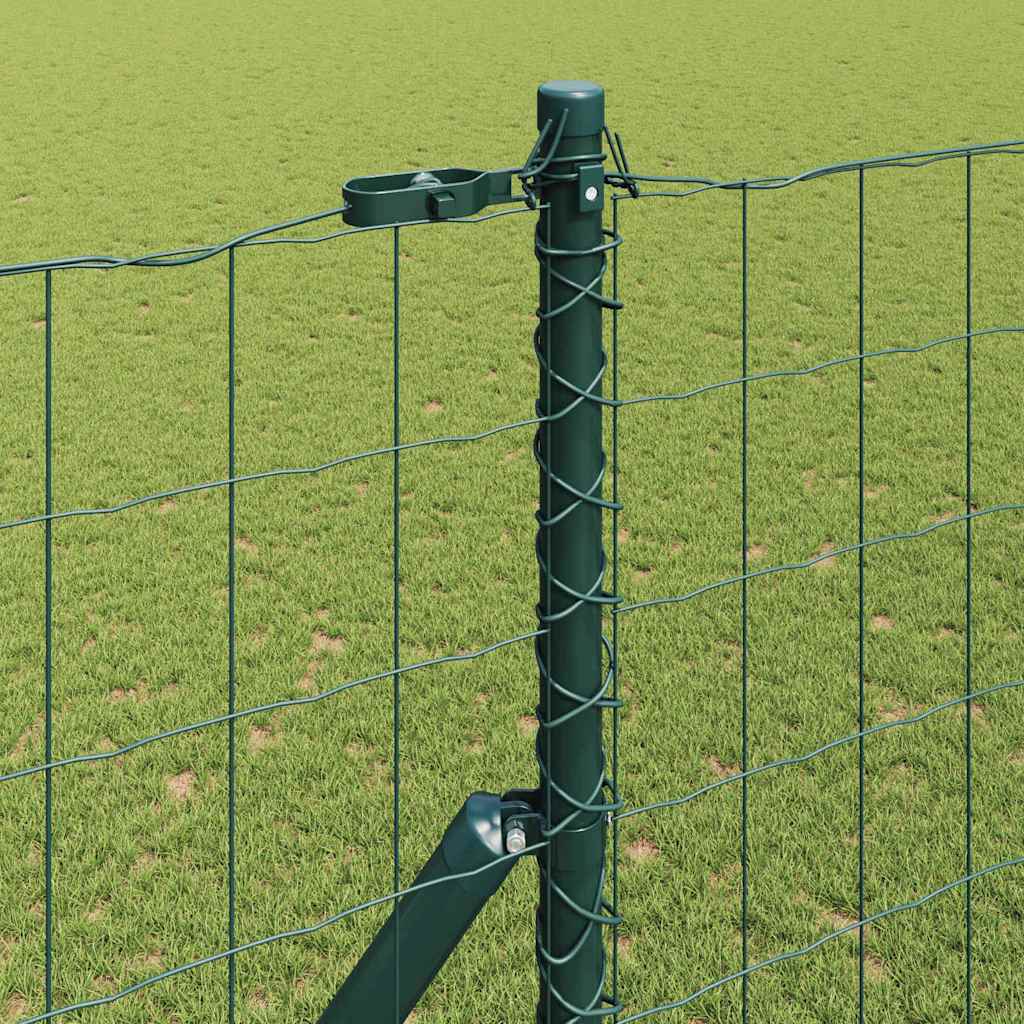 Recinzione metallica saldata per fissaggio a terra 10 x 1,6 m verde