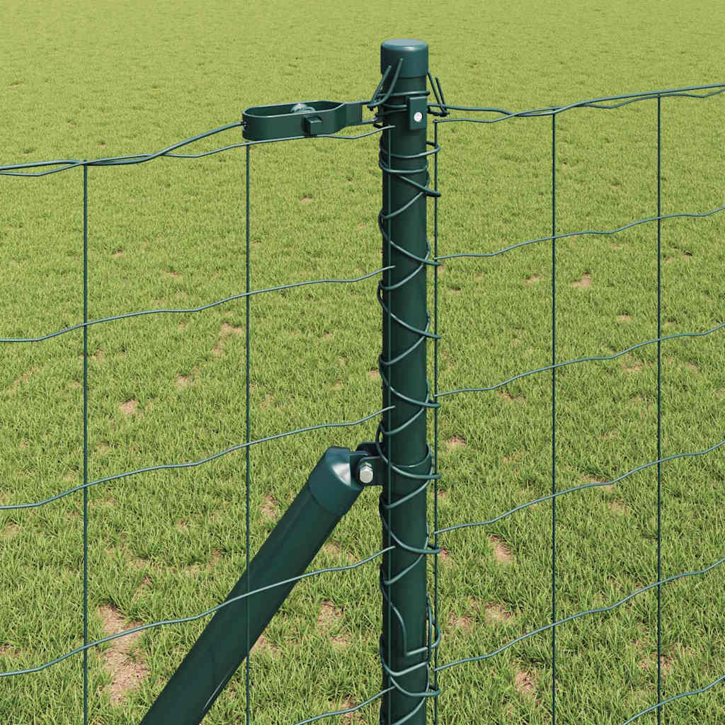 Recinzione metallica saldata per fissaggio a terra 10x1 m - Acciaio PVC verde