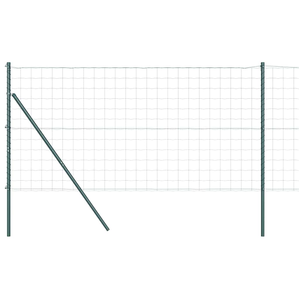 Recinzione metallica saldata per fissaggio a terra 10x1 m - Acciaio PVC verde