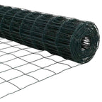 Recinzione metallica saldata in acciaio PVC verde 10 x 1,6 m con fissaggio a terra