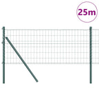 Recinzione metallica saldata in rete 25 x 0,6 m - Acciaio rivestito PVC verde