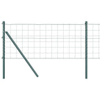Recinzione metallica saldata in acciaio e PVC verde 25 x 0,6 m con fissaggio a terra