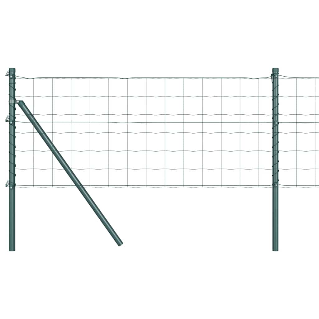 Recinzione metallica saldata in acciaio PVC verde 50 x 0,4 m - Fissaggio a terra