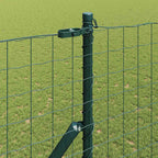 Recinzione metallica saldata in acciaio PVC verde 10 x 1,5 m con pali di fissaggio