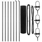 Recinzione metallica saldata in acciaio rivestito PVC 10 x 1,2 m grigia