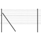 Recinzione metallica saldata in acciaio PVC 10x0,4 m con pali di fissaggio a terra