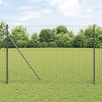 Recinzione metallica saldata 10x1,5 m in acciaio PVC grigio con fissaggio a terra