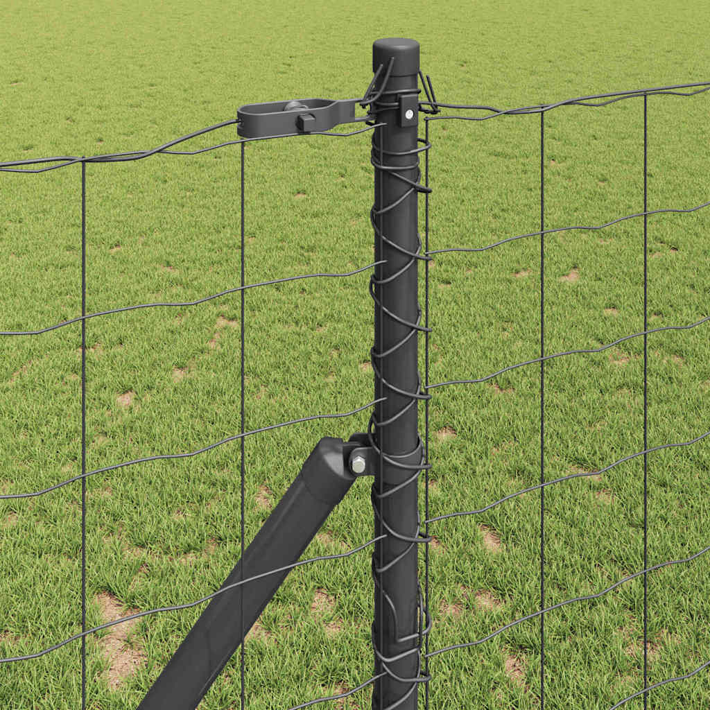 Recinzione metallica saldata in acciaio e PVC 10 x 1,2 m con pali per fissaggio a terra