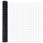 Recinzione metallica saldata in acciaio PVC grigio 10x1,6m con pali per fissaggio a terra