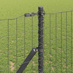 Recinzione metallica saldata 25 x 1 m grigia con pali in acciaio PVC