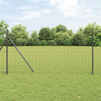 Recinzione metallica saldata in rete 25 x 1,2 m - Acciaio PVC grigio