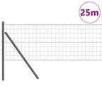 Recinzione metallica saldata in rete 25 x 0,6 m - Acciaio rivestito PVC grigio
