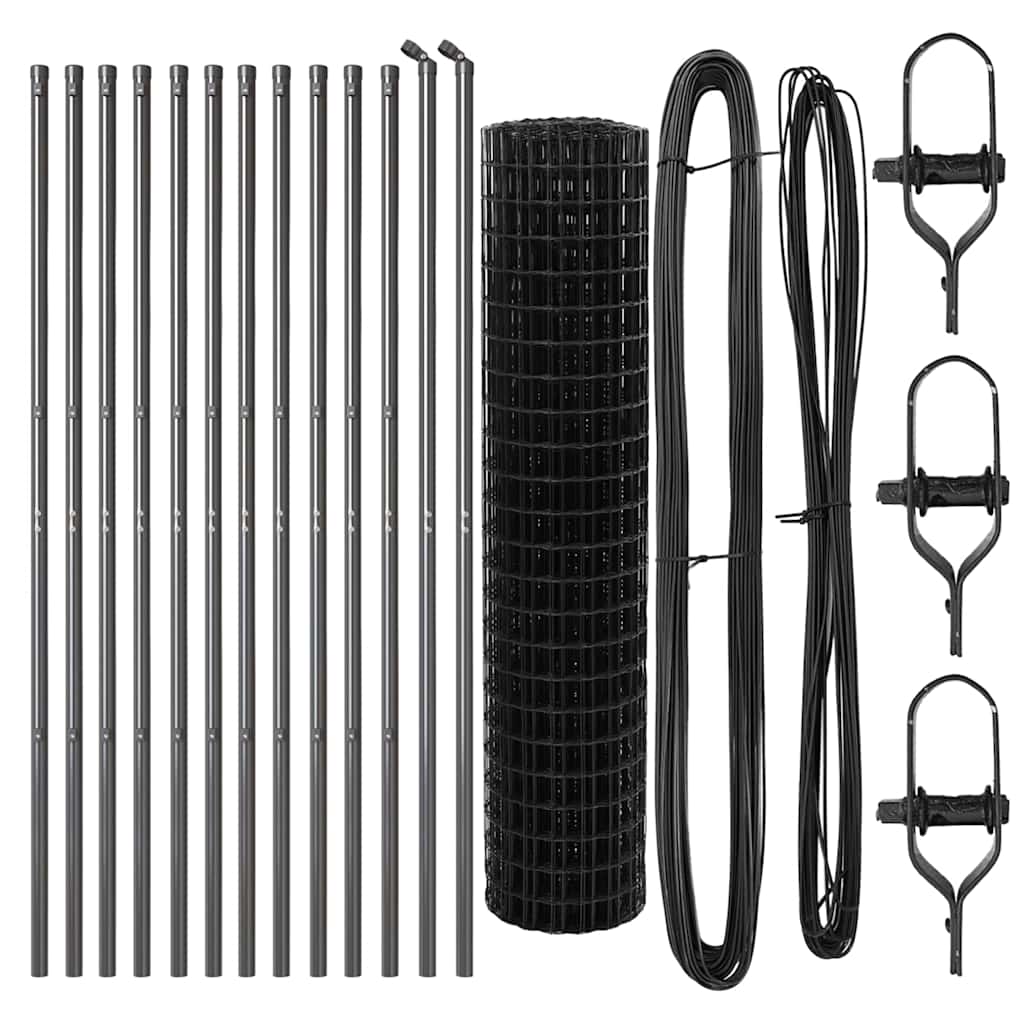 Recinzione metallica saldata grigia 25 x 1 m - Acciaio rivestito PVC