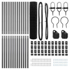 Recinzione metallica saldata grigia 25 x 1 m - Acciaio rivestito PVC