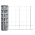 Recinzione con Posti Argento 0,4 x 10 m Acciaio e PVC