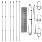 Recinzione metallica saldata 25x1 m in acciaio zincato con pali per fissaggio a terra