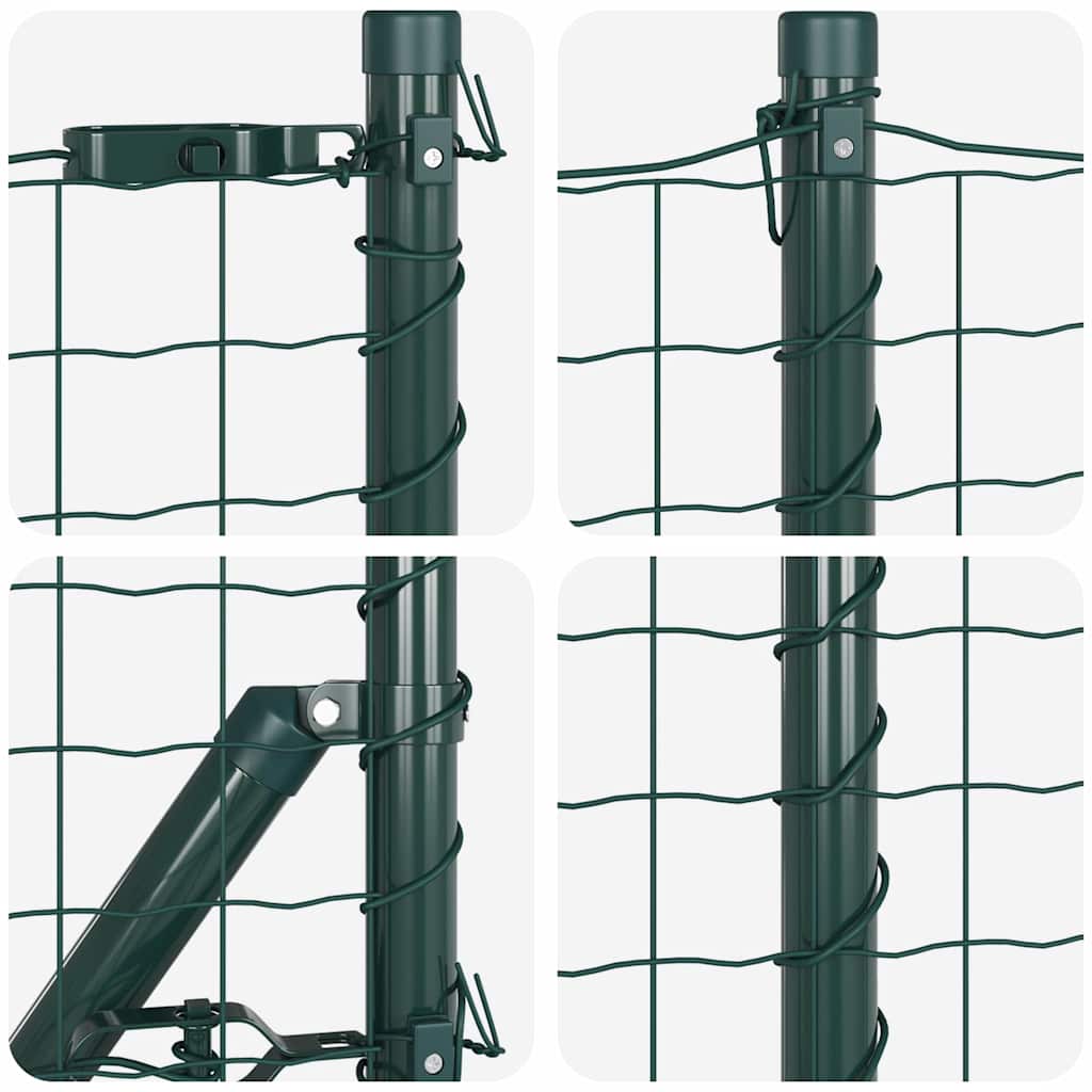 Recinzione in rete saldata verde 10 x 0,6 m - Acciaio rivestito PVC