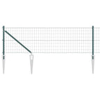 Recinzione in rete saldata con punte 10 x 0,4 m - Acciaio rivestito PVC verde