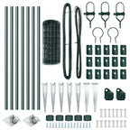 Recinzione in rete saldata con punte 10 x 0,4 m - Acciaio rivestito PVC verde