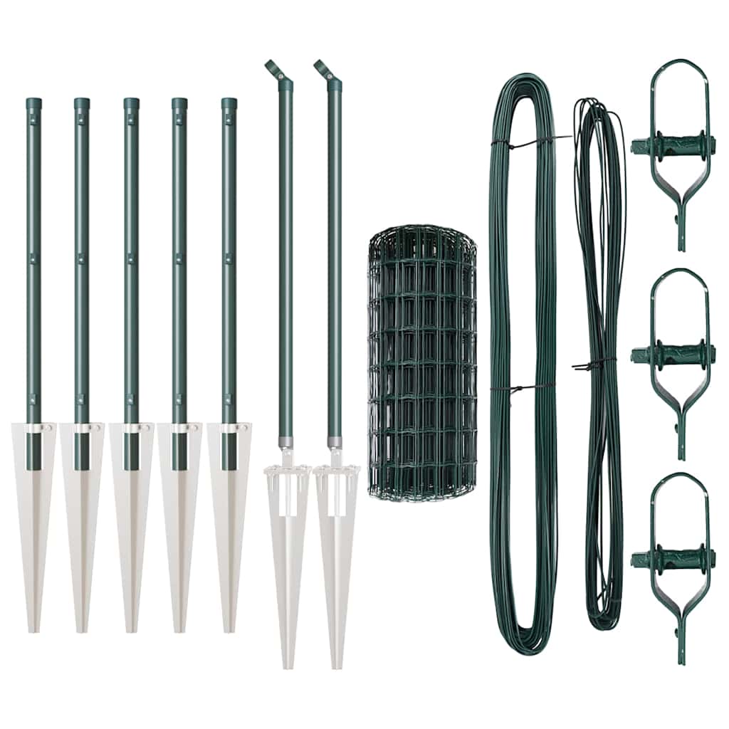 Recinzione in rete saldata 10 x 0,6 m - Acciaio rivestito PVC verde