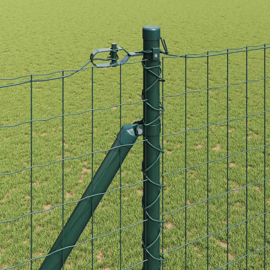 Recinzione in rete saldata con punte 10 x 1,5 m - Acciaio rivestito PVC verde