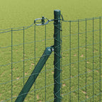 Recinzione in rete saldata con punte 10 x 1,5 m - Acciaio rivestito PVC verde