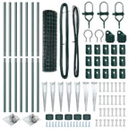 Recinzione in rete saldata 10 x 1,4 m con punte - Acciaio PVC verde