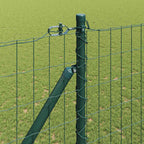 Recinzione in rete saldata con punte 10 x 1,5 m - Acciaio PVC verde