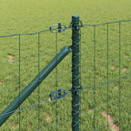 Recinzione in rete saldata con punte 10 x 0,4 m - Acciaio PVC Verde
