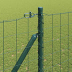 Recinzione in rete saldata con punte 10 x 1,5 m - Acciaio rivestito PVC verde