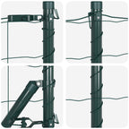 Recinzione in rete saldata con punte 10 x 0,4 m acciaio rivestito PVC verde