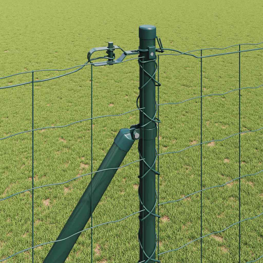 Recinzione in rete saldata zincata 10 x 1,5 m con pali di ancoraggio