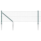 Recinzione in rete saldata con punte 25 x 0,8 m - Acciaio rivestito PVC verde